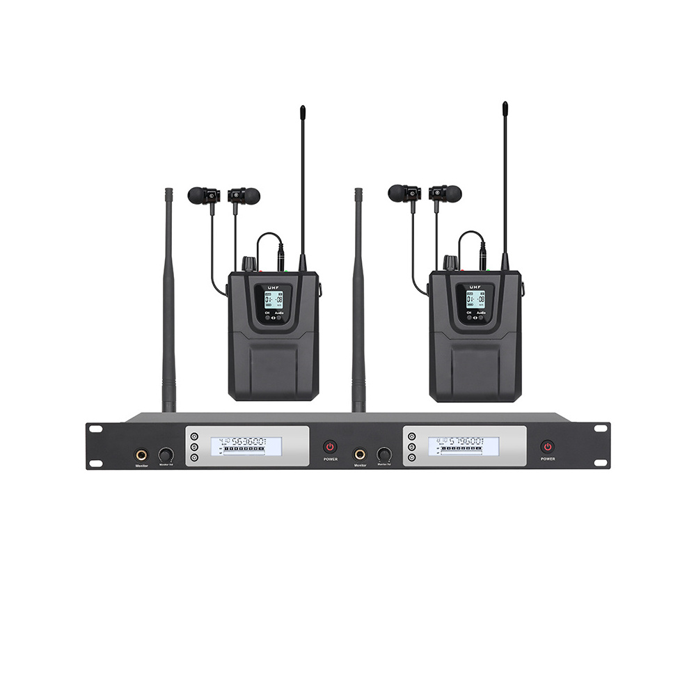 In Ear Monitors For Singers - SKARIDIS SR2080 Dual-Channel Monaural Wireless In-Ear