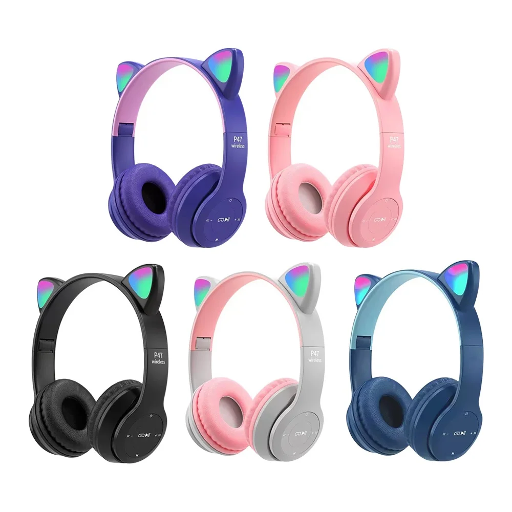 Cute Cat Ear Bluetooth Compati - огляд і ціна Cat Ear Bluetooth Headset Led