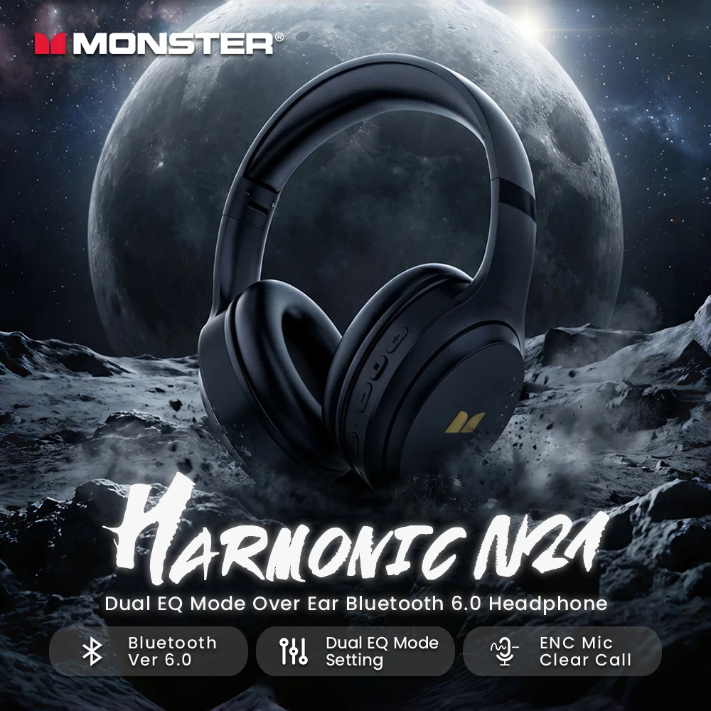 Monster Harmonic N21 Bluetooth - огляд і ціна Anc Wireless Over Ear Headphones