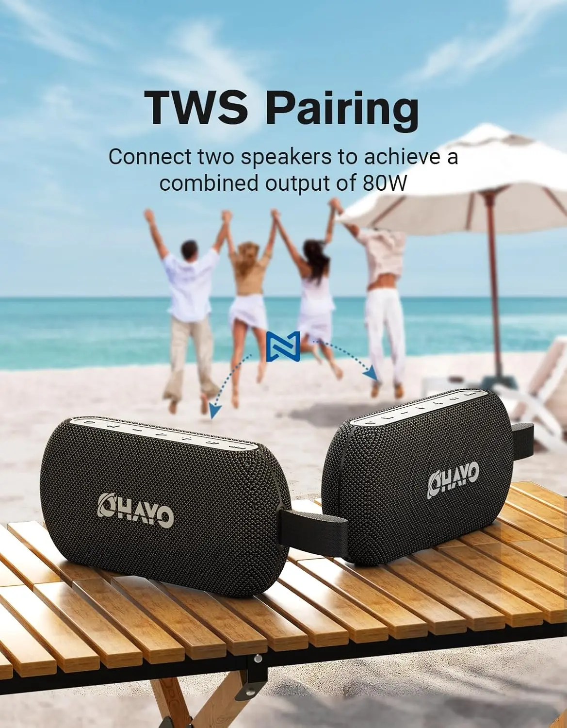 OHAYO 40W Wireless Portable Bl - огляд і ціна Portable Bluetooth Speaker Waterproof Ipx7
